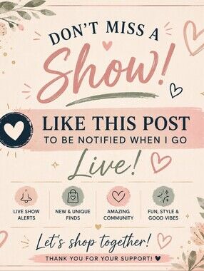 LIKE TO BE NOTIFIED OF UPCOMIMG SHOWS! 🙏🏼🫶❤️